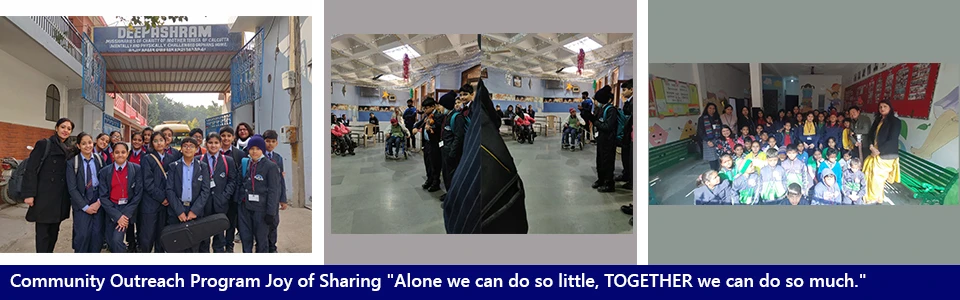 Community Outreach Program Joy of Sharing  Alone we can do so little, TOGETHER we can do so much