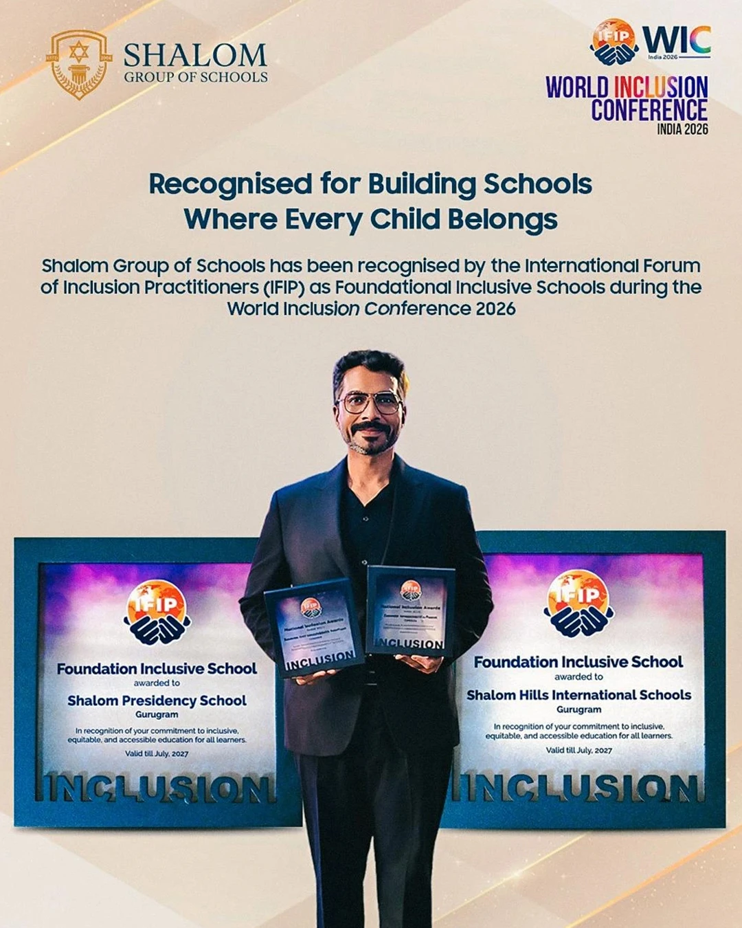 Recognised as Foundational Inclusive Schools by International Forum of Inclusion Practitioners (IFIP)
