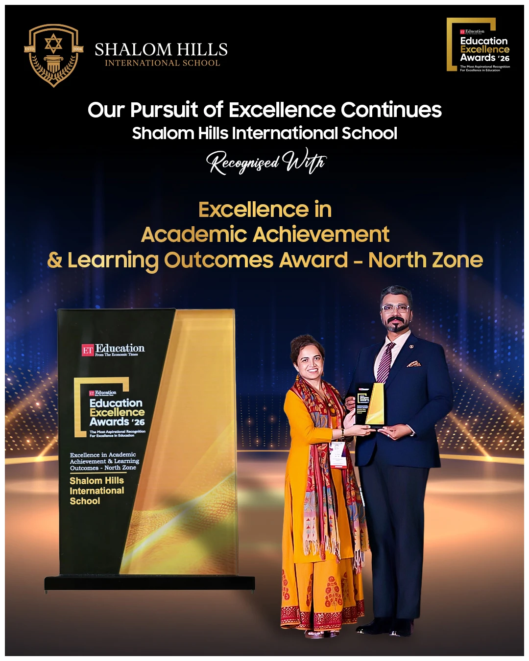 Excellence in Academic Achievement & Learning Outcomes Award by ET Education Excellence