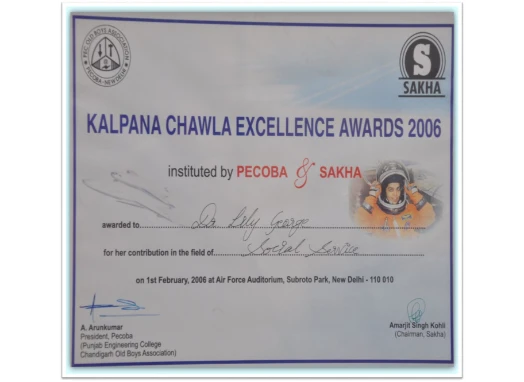 Kalpana Chawla Excellence Award 2006